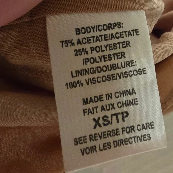 CAMI NYC Polka Dot Slip Myla Midi Dress Tan White XS Spaghetti Straps Tie Back - Picture 6 of 6